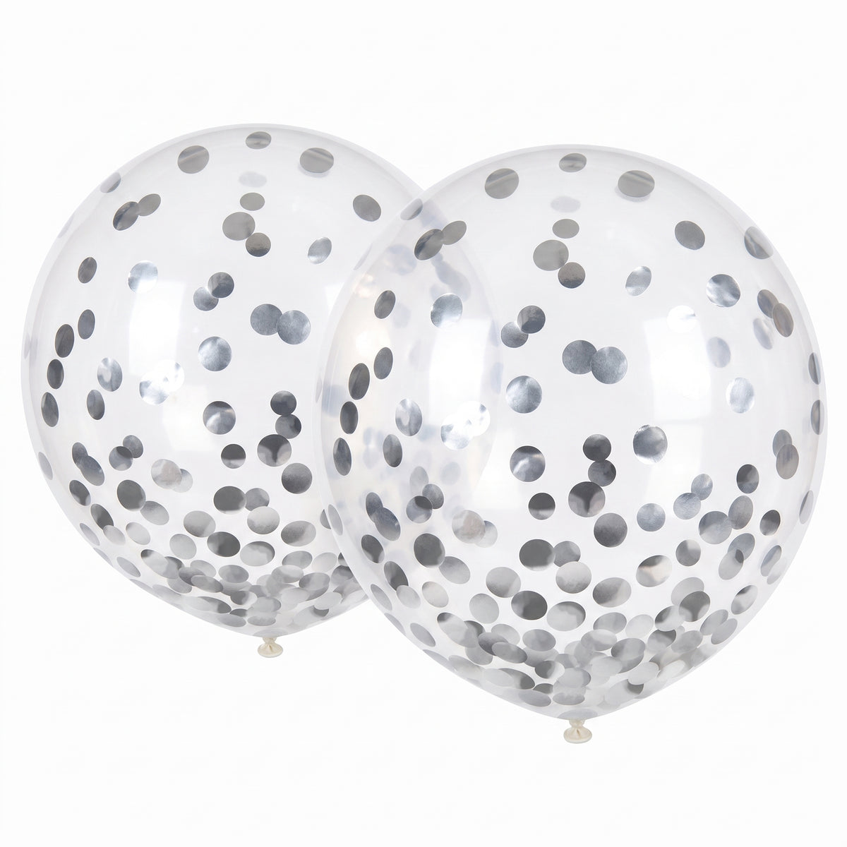 Silver Confetti Latex Balloons, 24-Inch, Pack of 2