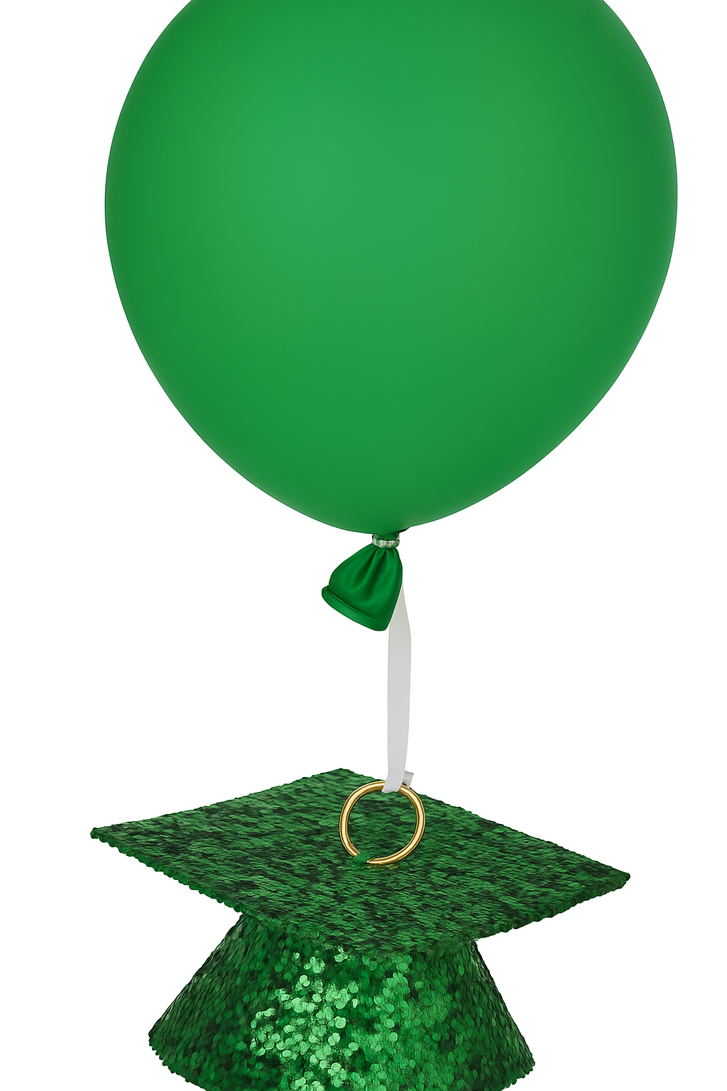 Silver Glitter Graduation Cap Balloon Weight