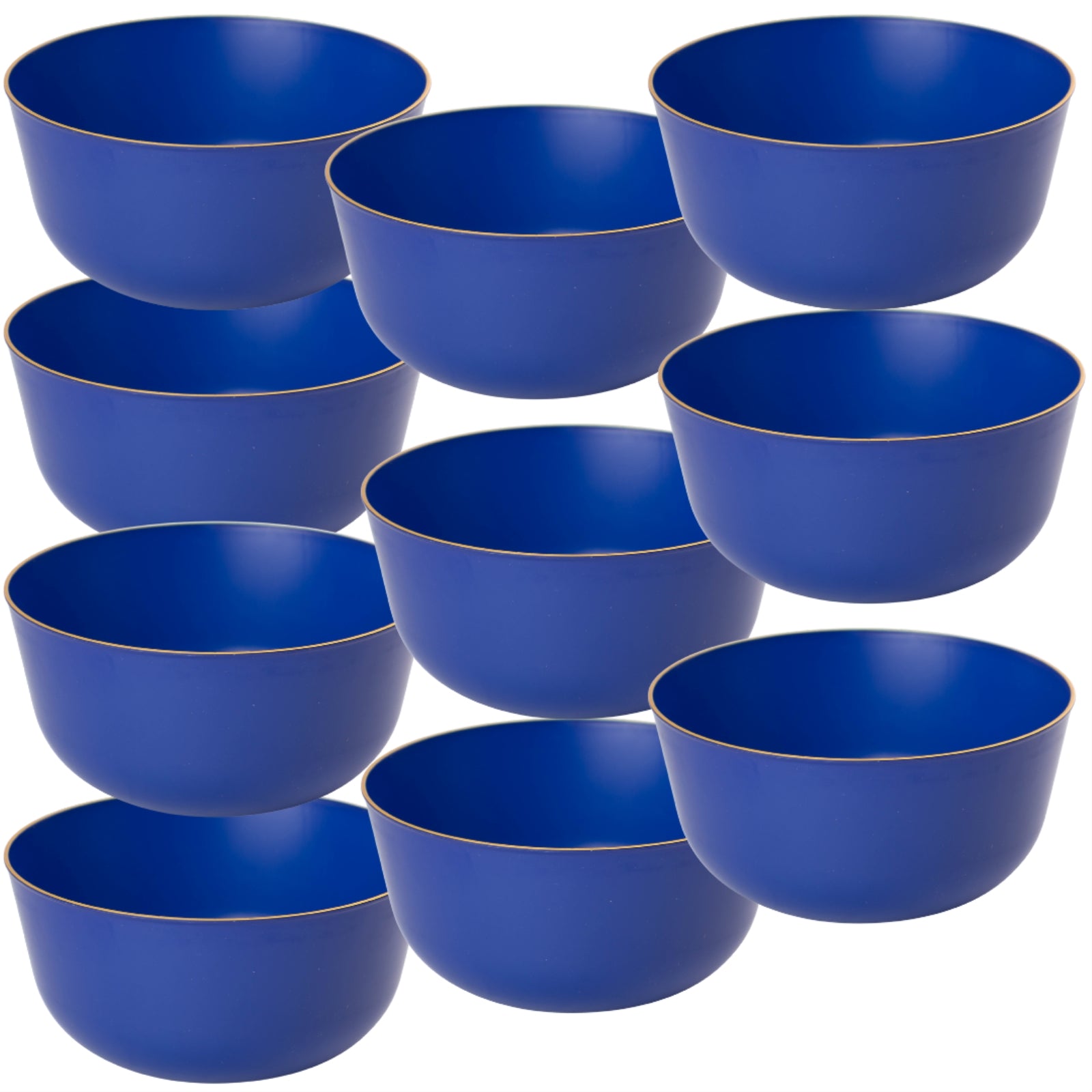 Trend Glass Look Gold Plastic Bowls | 10 Count