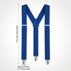 Royal Blue Adjustable Y-Back Suspenders