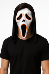 LED Light-Up Ghost Face Halloween Mask