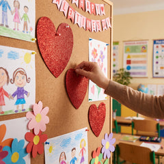 Glitter Heart Cut-Out Decorations Mega Pack - 20 Pieces