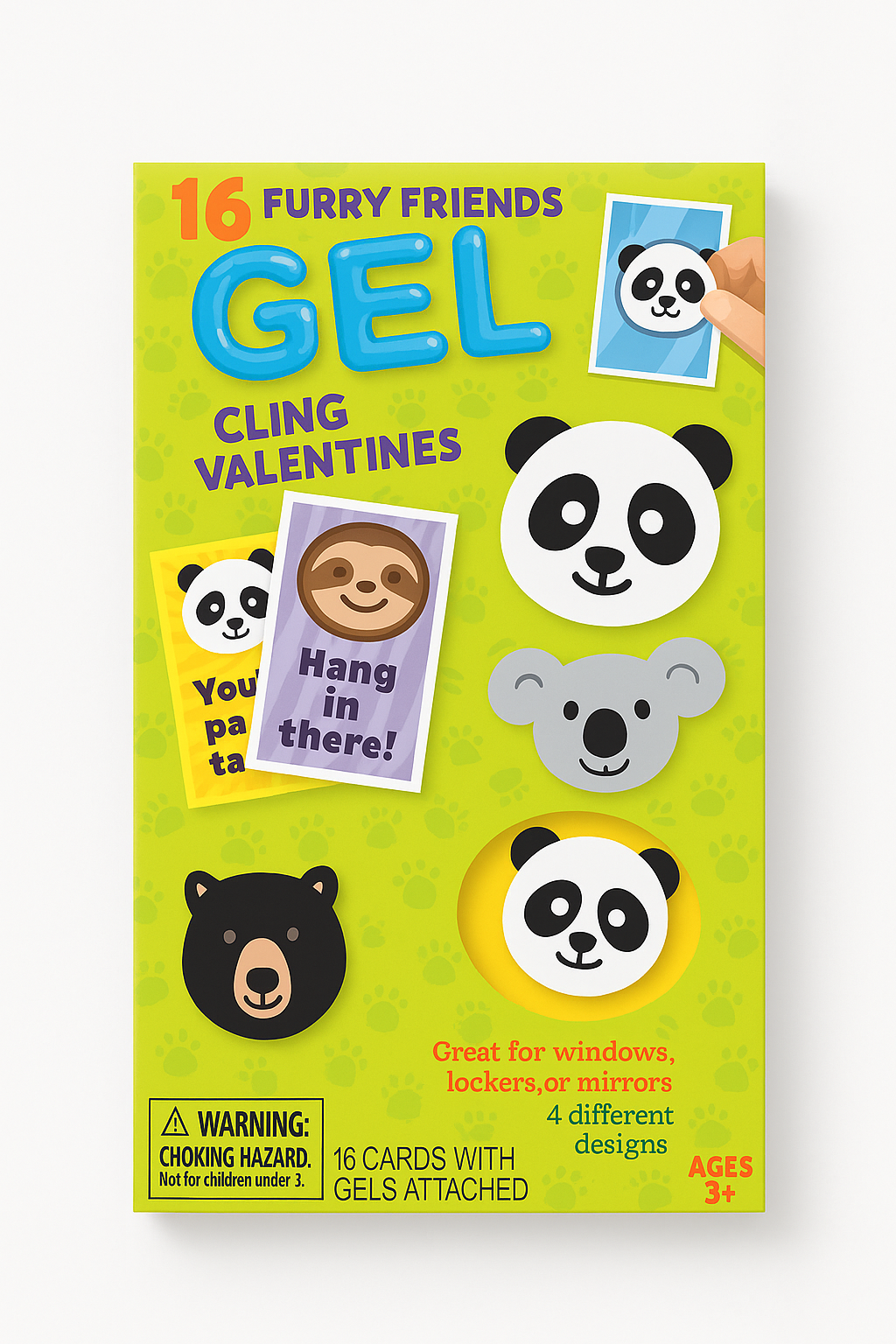Furry Friends Valentine's Gel Cling Kit