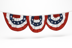 Vibrant Polyester Patriotic Bunting Garland