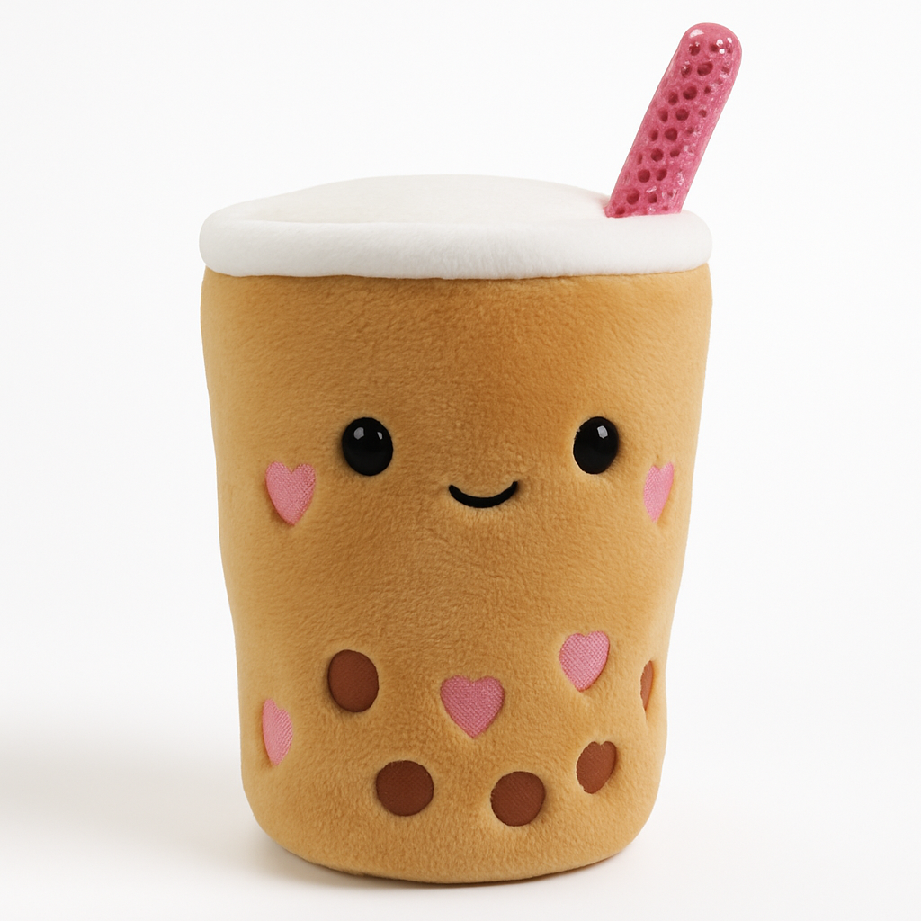 Valentine's Day Boba Tea Cup Plush Toy