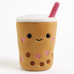 Valentine's Day Boba Tea Cup Plush Toy