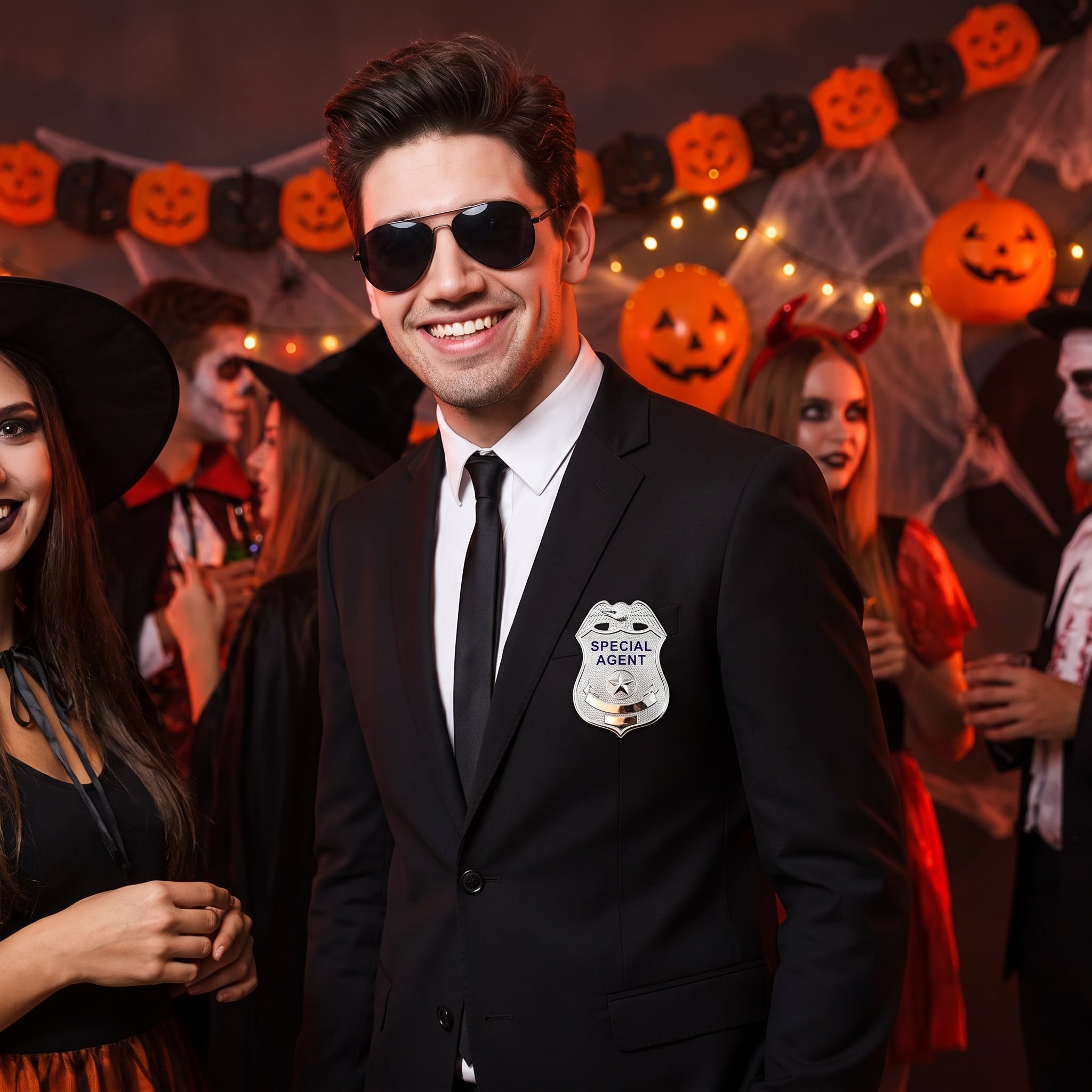 Special Agent Costume Badge Accessory