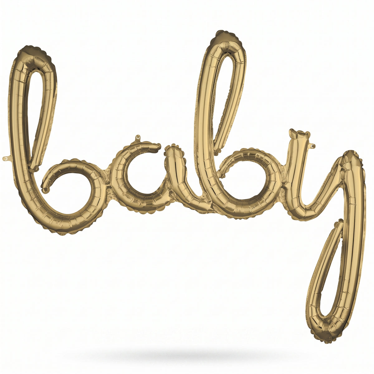 Gold Script "Baby" Air-Filled Foil Balloon