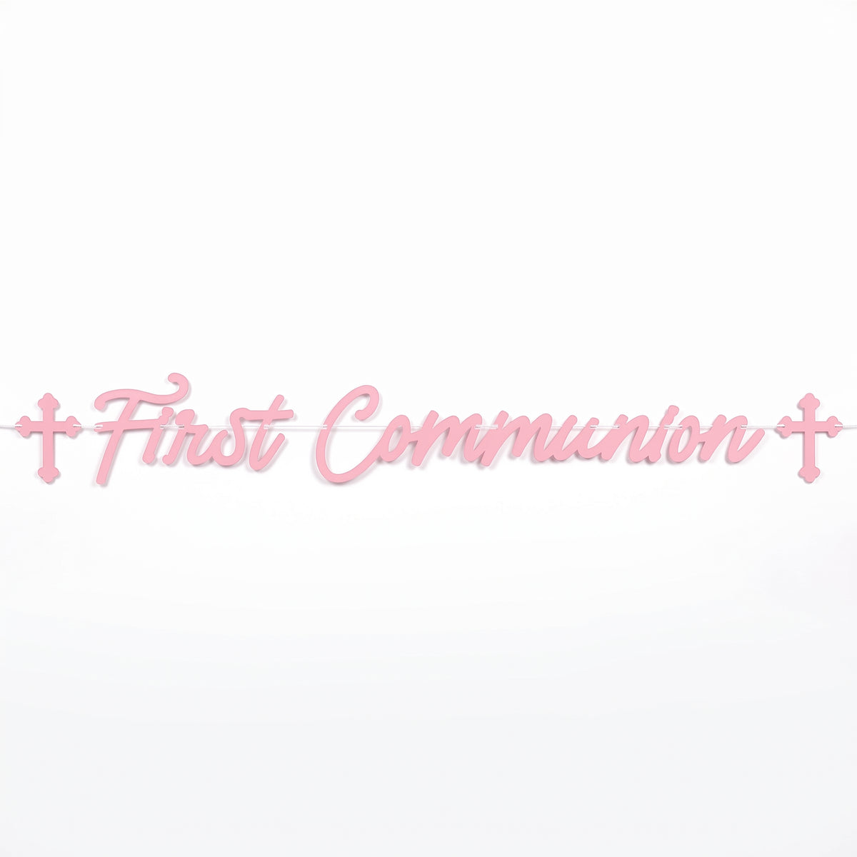 Elegant Pink First Communion Banner