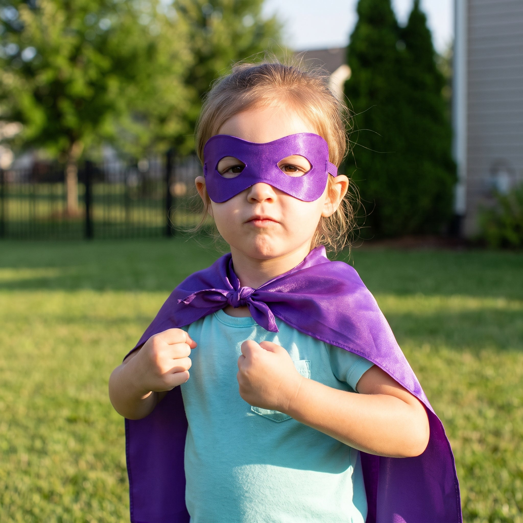 Purple Superhero Domino Mask - Costume Accessory