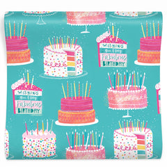 Festive Birthday Cakes Gift Wrap Roll