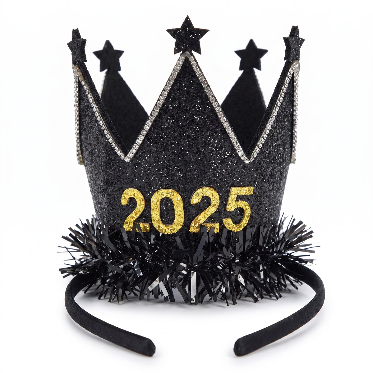 Sparkling 2025 New Year's Eve Crown Headband