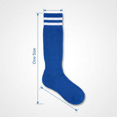 Royal Blue Striped Athletic Knee-High Socks