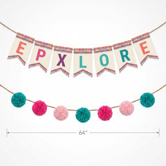 Free Spirit Canvas Pom Pom Banner