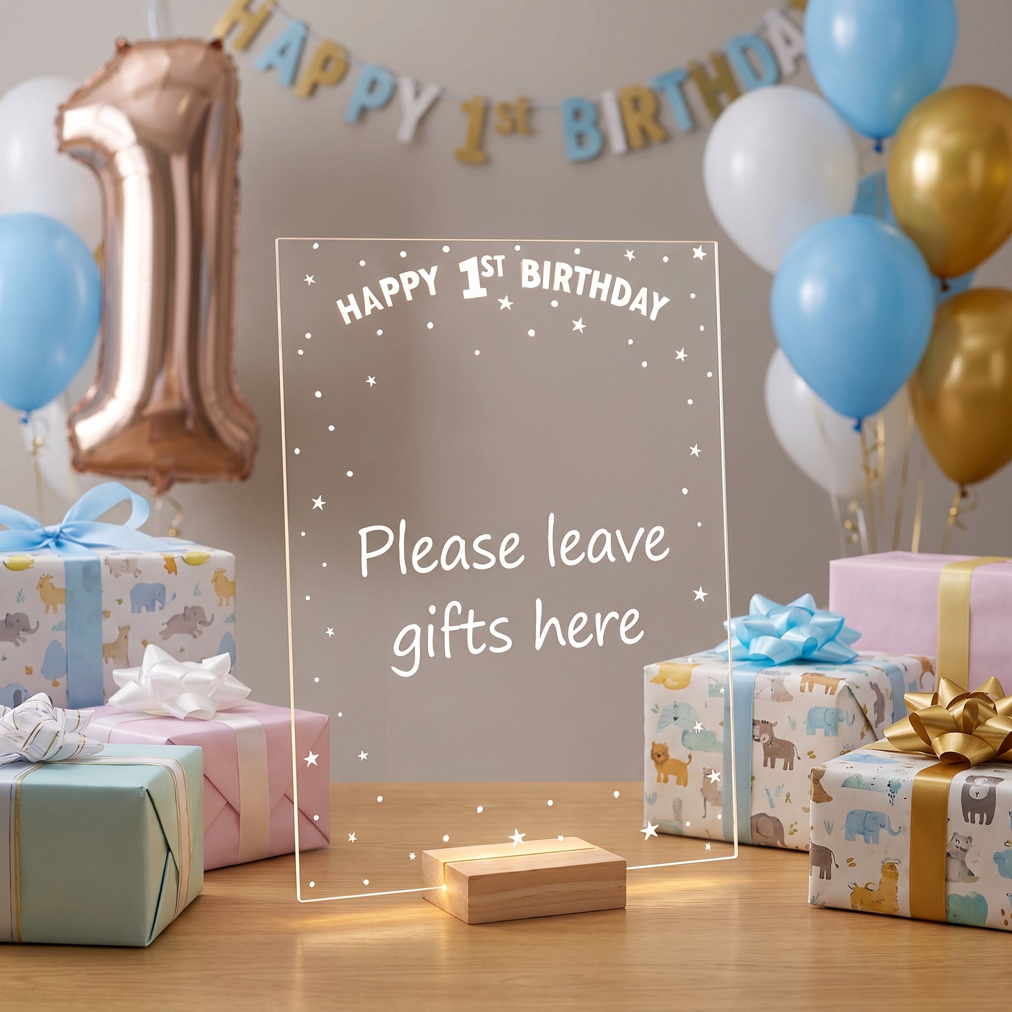 Baby's First Birthday Customizable Acrylic Sign