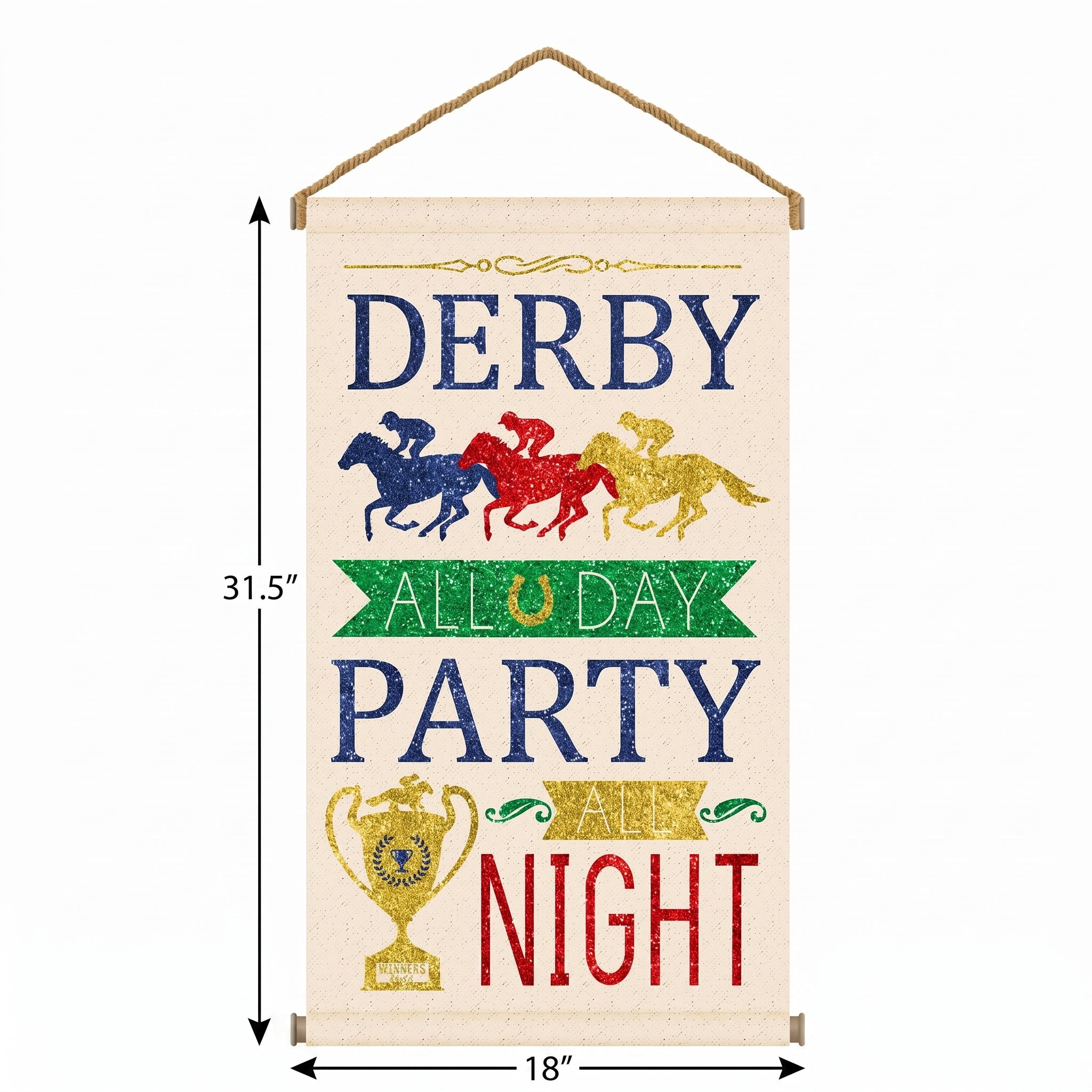 Derby Day Canvas Hanging Sign