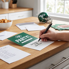 New York Jets Party Invitation and Thank You Card Set