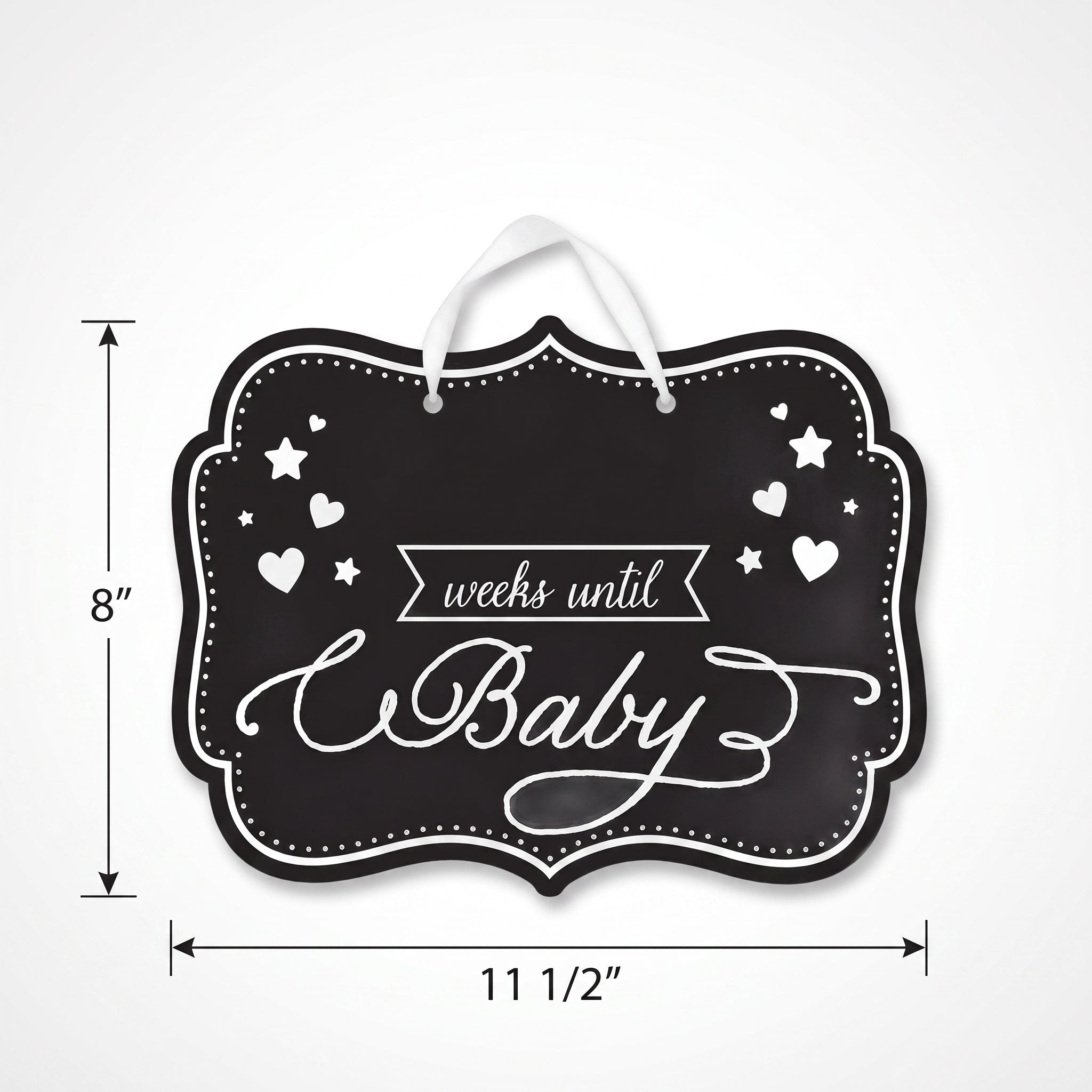 "Weeks Until Baby" Countdown Chalkboard Sign - Baby Shower Decoration