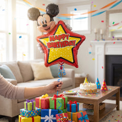 Personalized Mickey Star Birthday Balloon