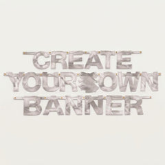 Silver Foil DIY Customizable Banner Kit for Weddings