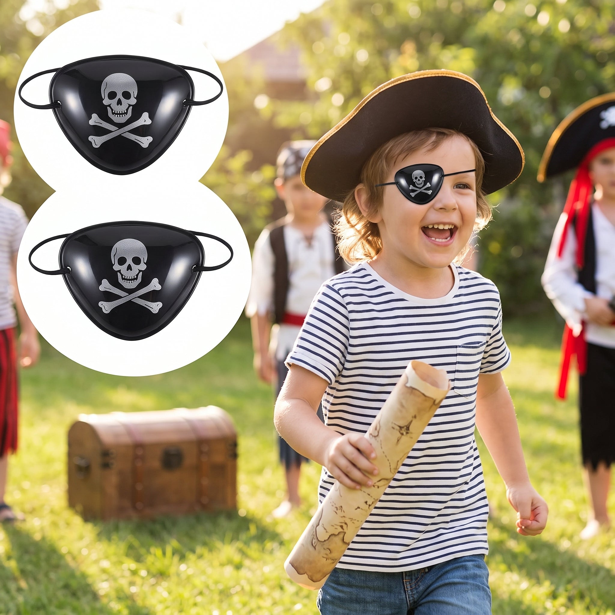 Pirate Eye Patches - 12 Pack Party Favors