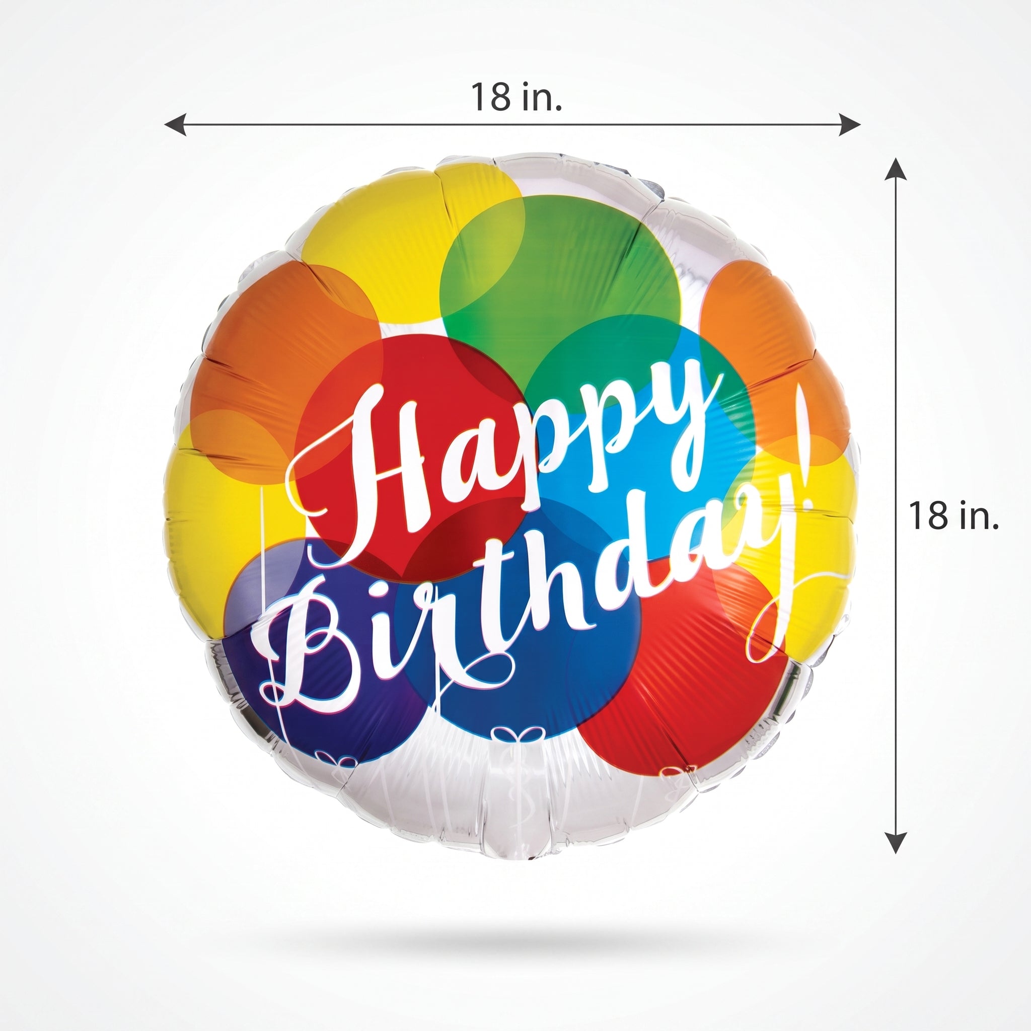 Colorful Birthday Celebration Foil Balloon - 18 Inch