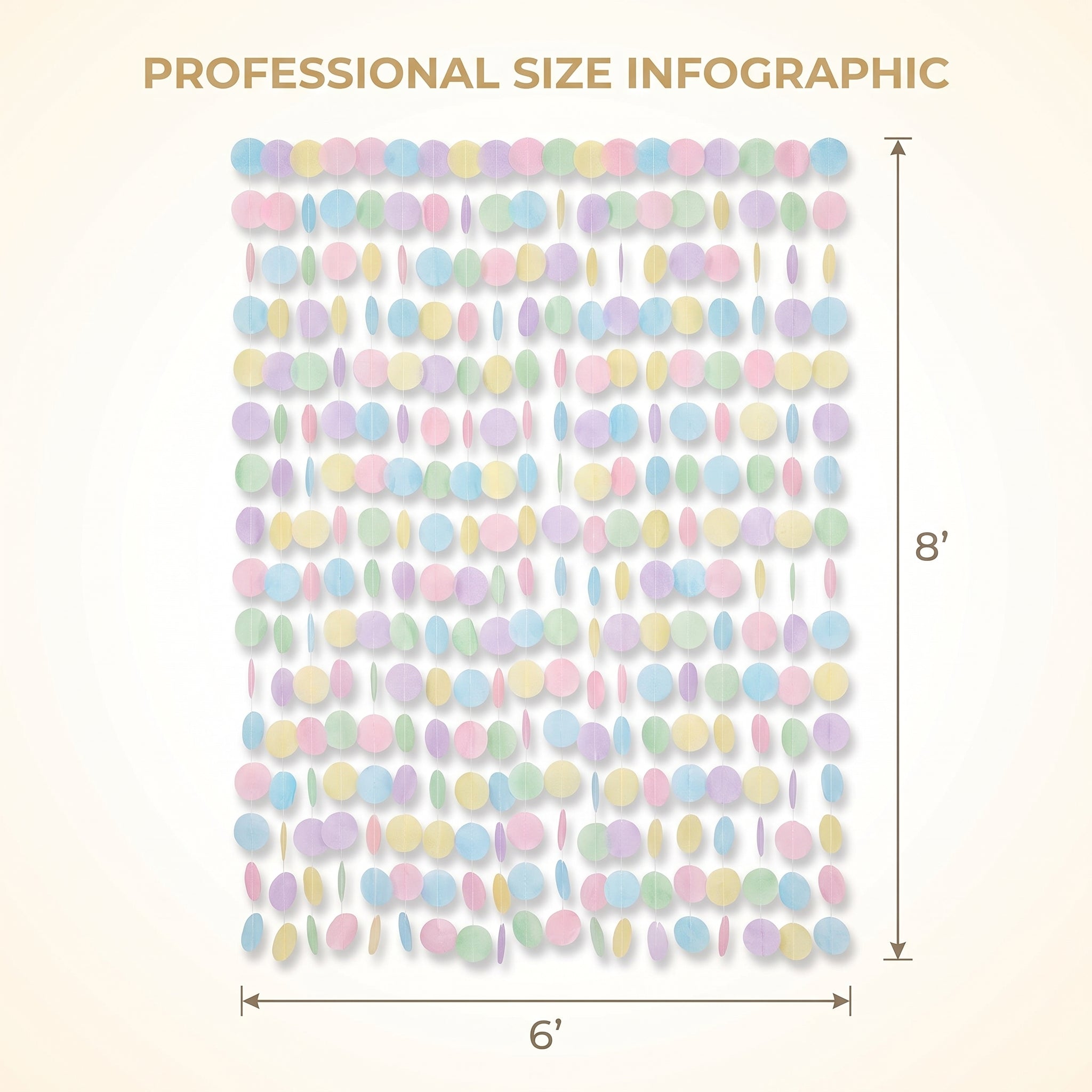 Pastel Circle Tissue Backdrop Decoration