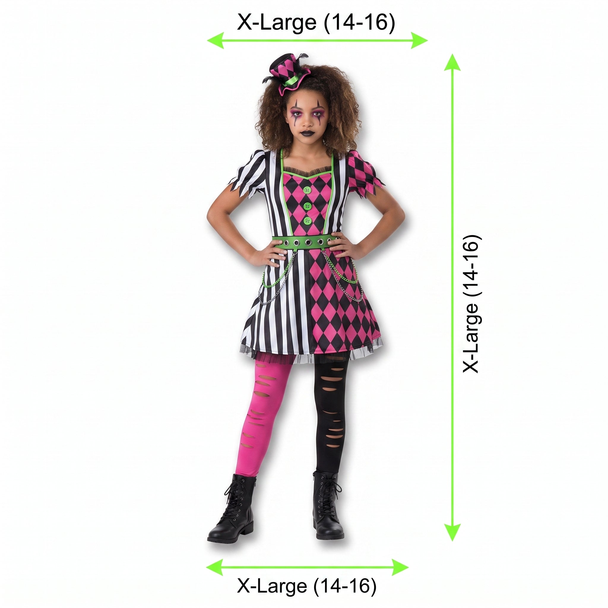 Girls' Carnival Terror Halloween Costume (XL 14-16)