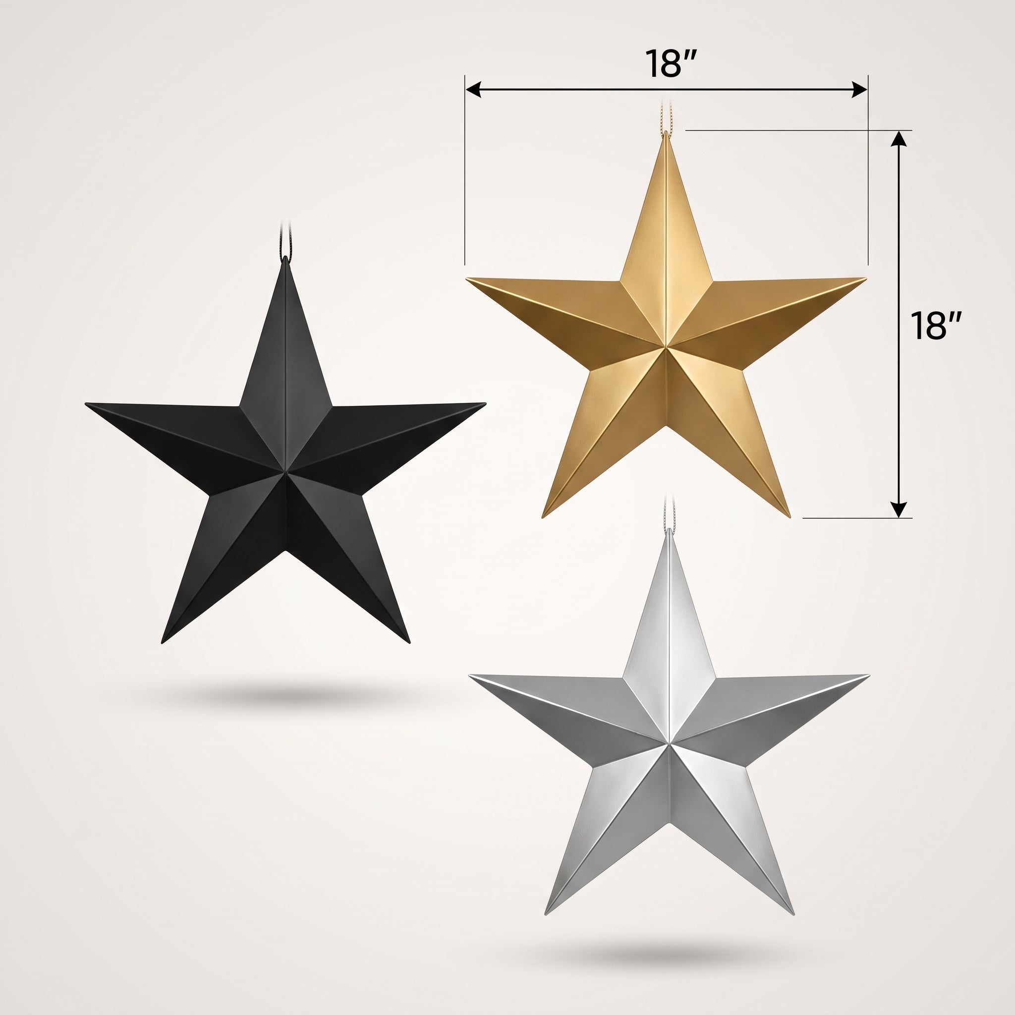 New Year's Eve Oversized 3D Star Decor Pack