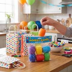 Colorful Monkey Game Keychain Party Favors - 12 Pack
