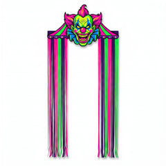 Creepy Carnival Neon Blacklight Doorway Curtain