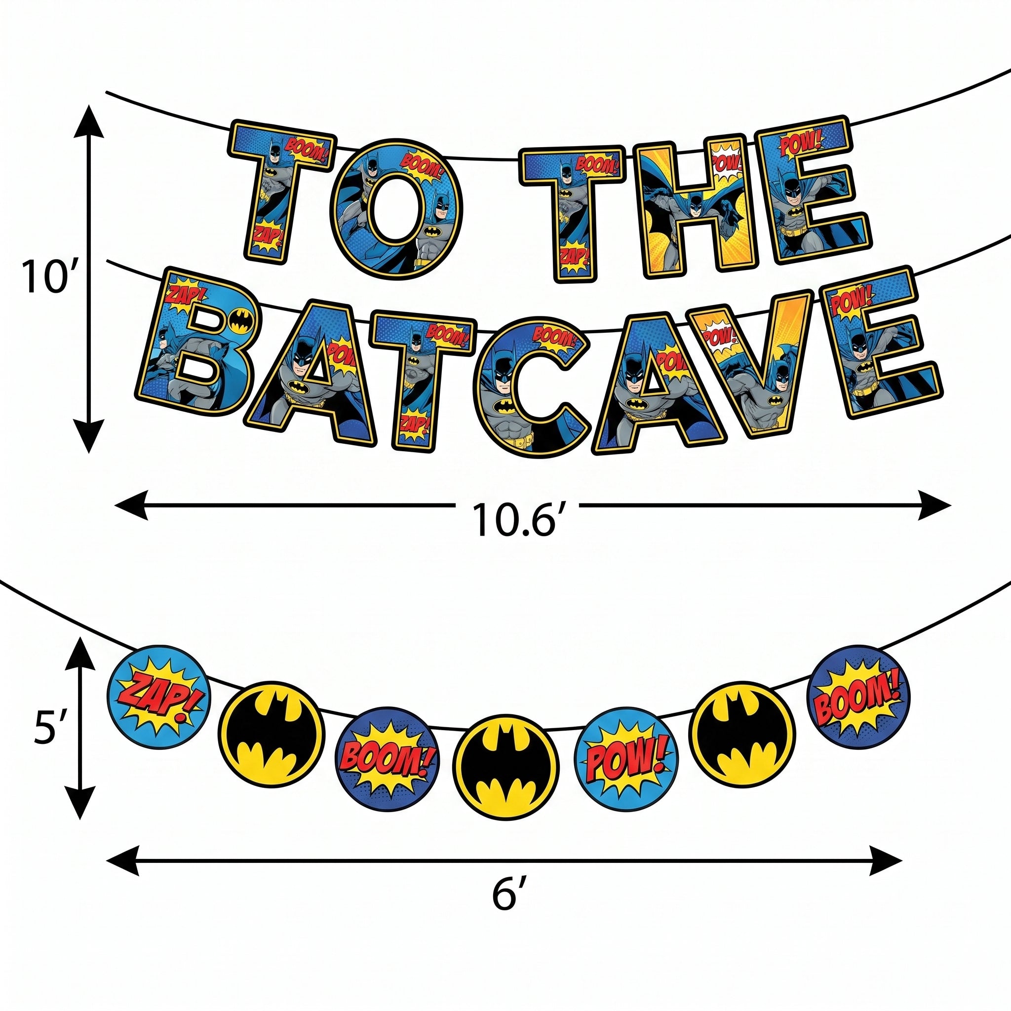 Batman "To the Batcave" Justice League Party Banner Kit