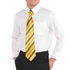 Harry Potter Hufflepuff Costume Tie for Kids - Black & Yellow Stripes
