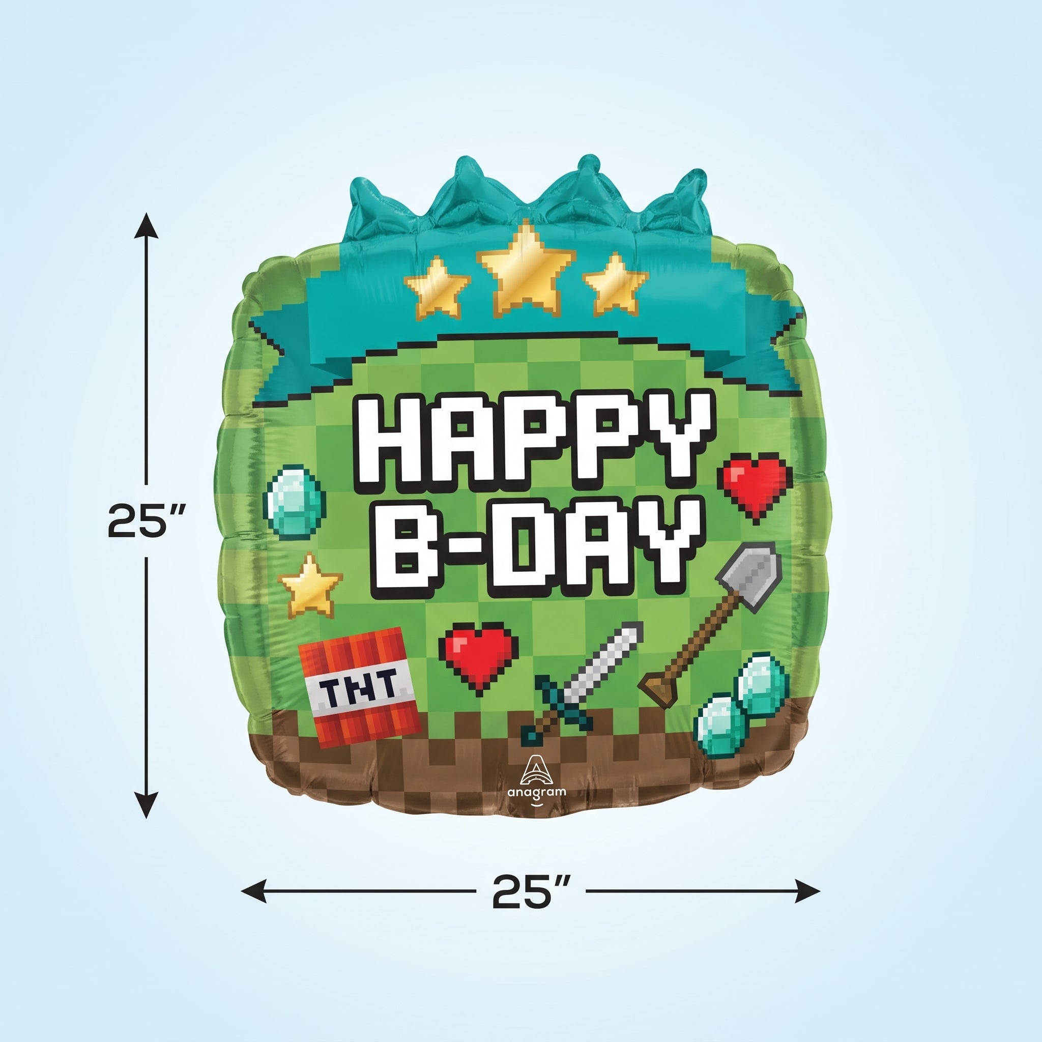 Pixel Party SuperShape Foil Birthday Balloon