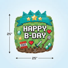 Pixel Party SuperShape Foil Birthday Balloon
