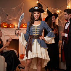 Elegant Posh Pirate Women's Halloween Costume - Adult L (10-12)