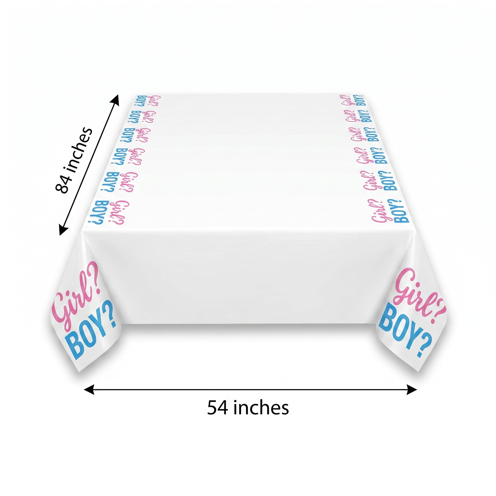 Pink or Blue? Baby Shower Plastic Table Cover