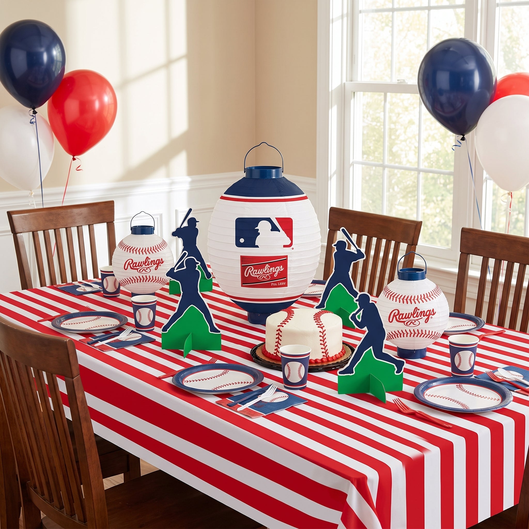 MLB Rawlings Baseball Centerpiece Kit - 7-Piece Table Decorations