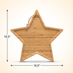 Patriotic Bamboo Star-Shaped Serving Platter