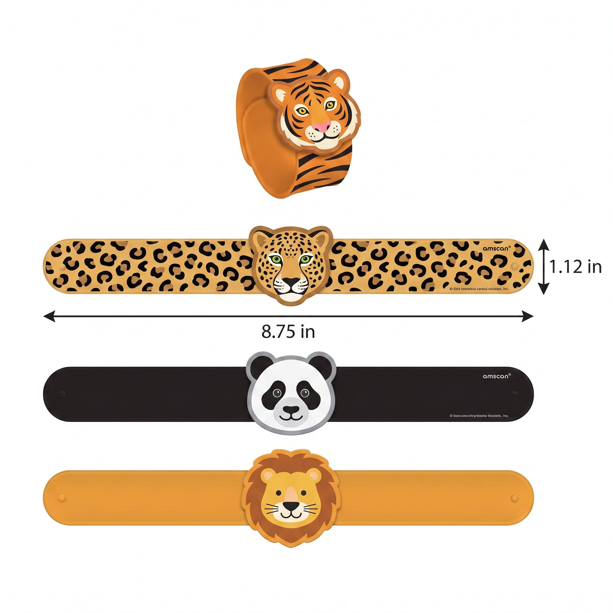 Get Wild Safari Slap Bracelet Party Favors - 4 Pack