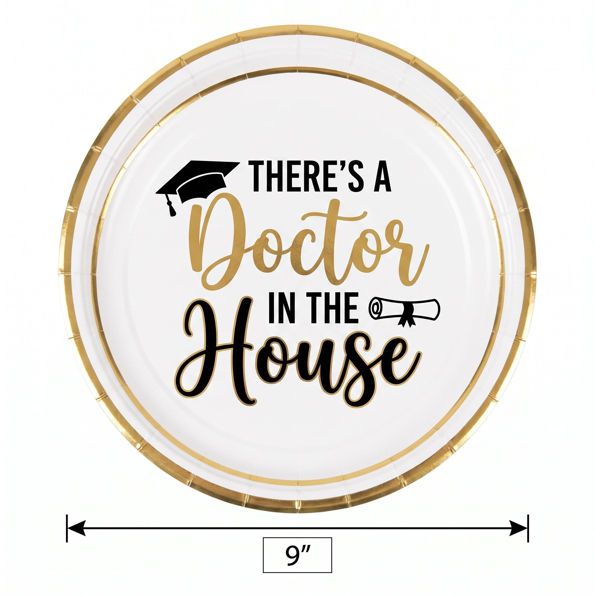 "There's a Doctor in the House" Graduation Party Plate Set - 30 Pack