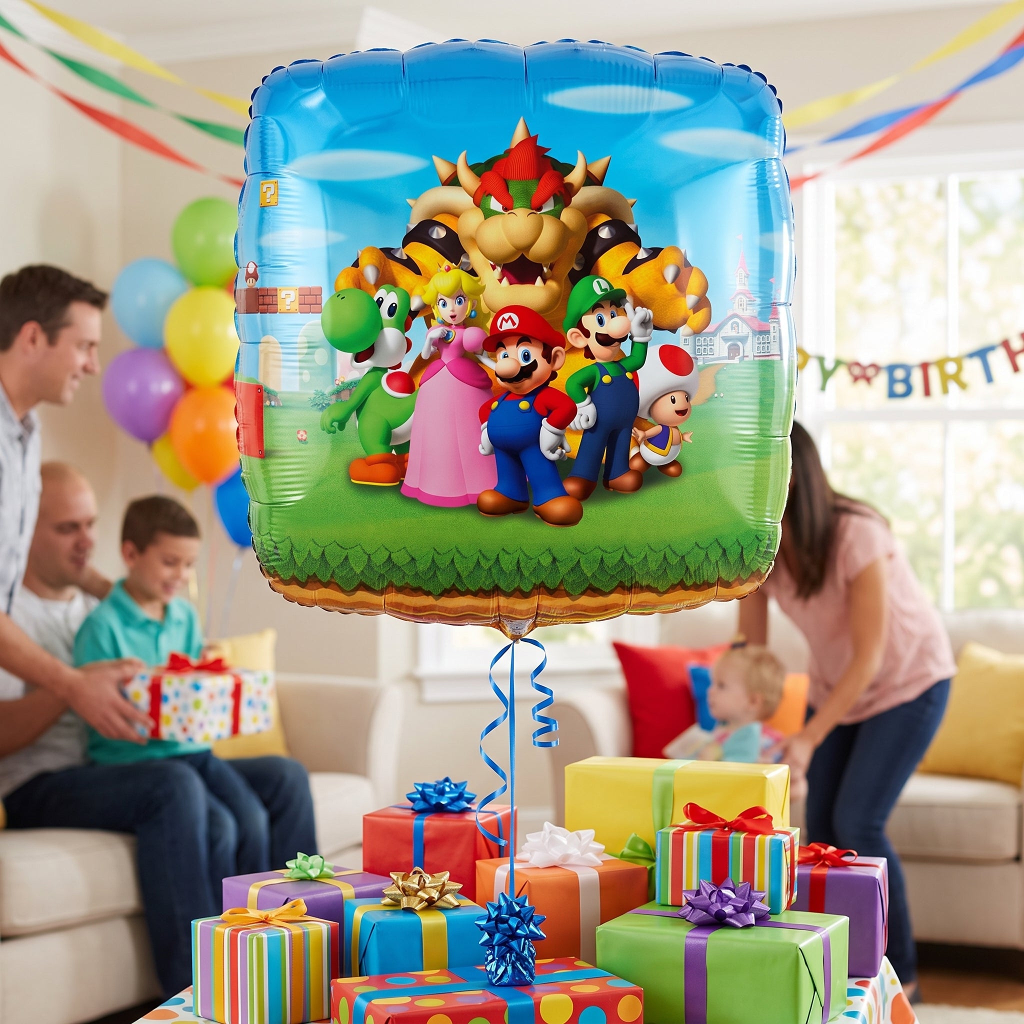 Super Mario Bros Foil Super Shape Balloon