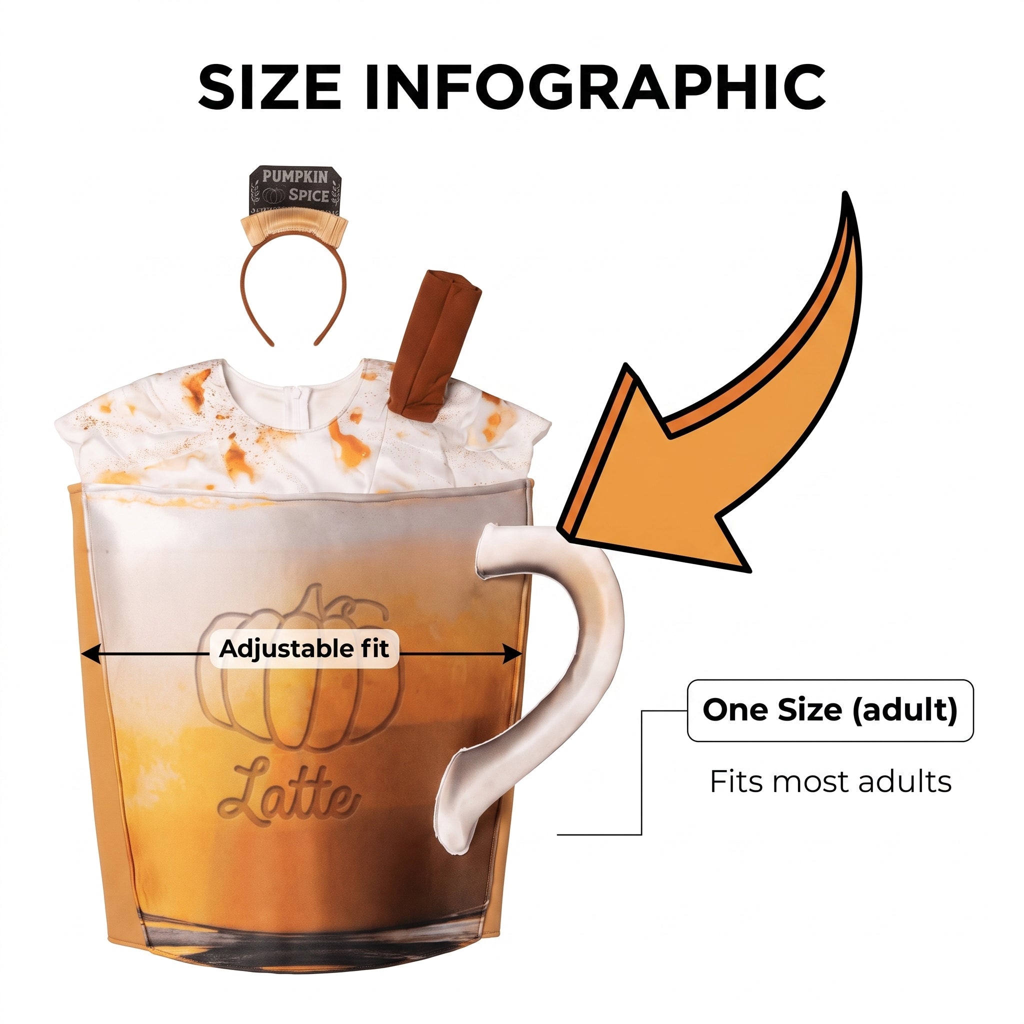 Men's Pumpkin Spice Latte Costume - Halloween Humor