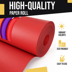 36 x 110' Kraft Paper Roll | Red