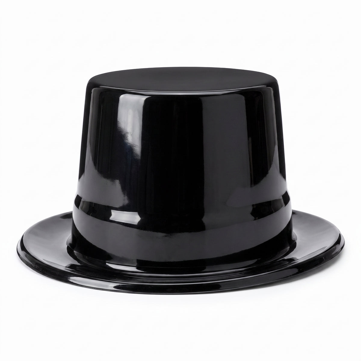 Shiny Black Top Hat - Classic Hollywood Costume Accessory