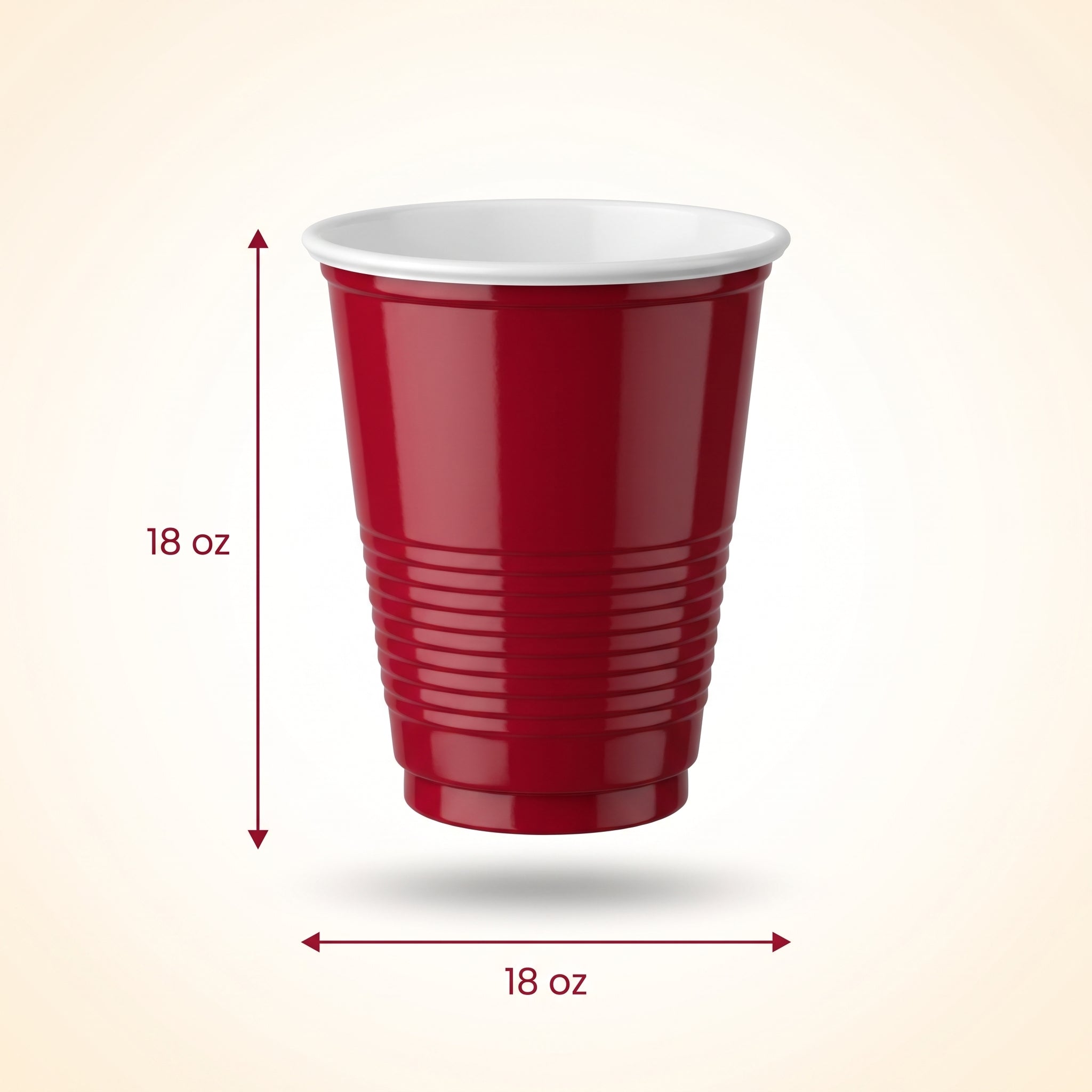 Berry 18oz High-Capacity Solid Plastic Cups