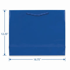 Extra Large Glossy Royal Blue Gift Bag