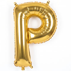 Gold Foil Letter 'P' Air-Filled Balloon