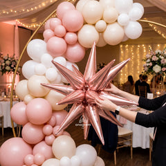 Rose Gold Magic Star Foil Balloon - 18-Inch
