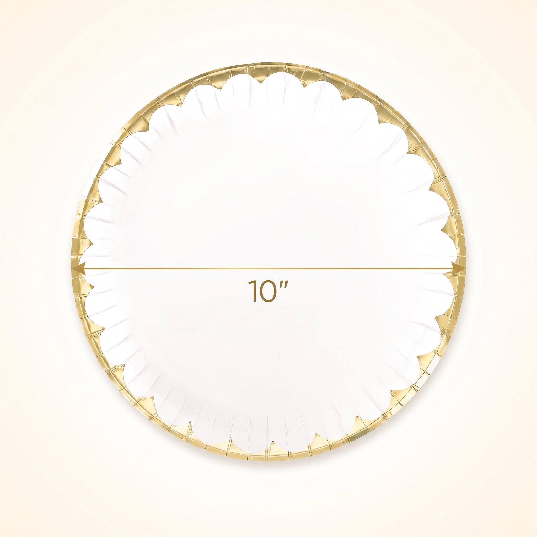 Elegant White 10" Round Paper Plates